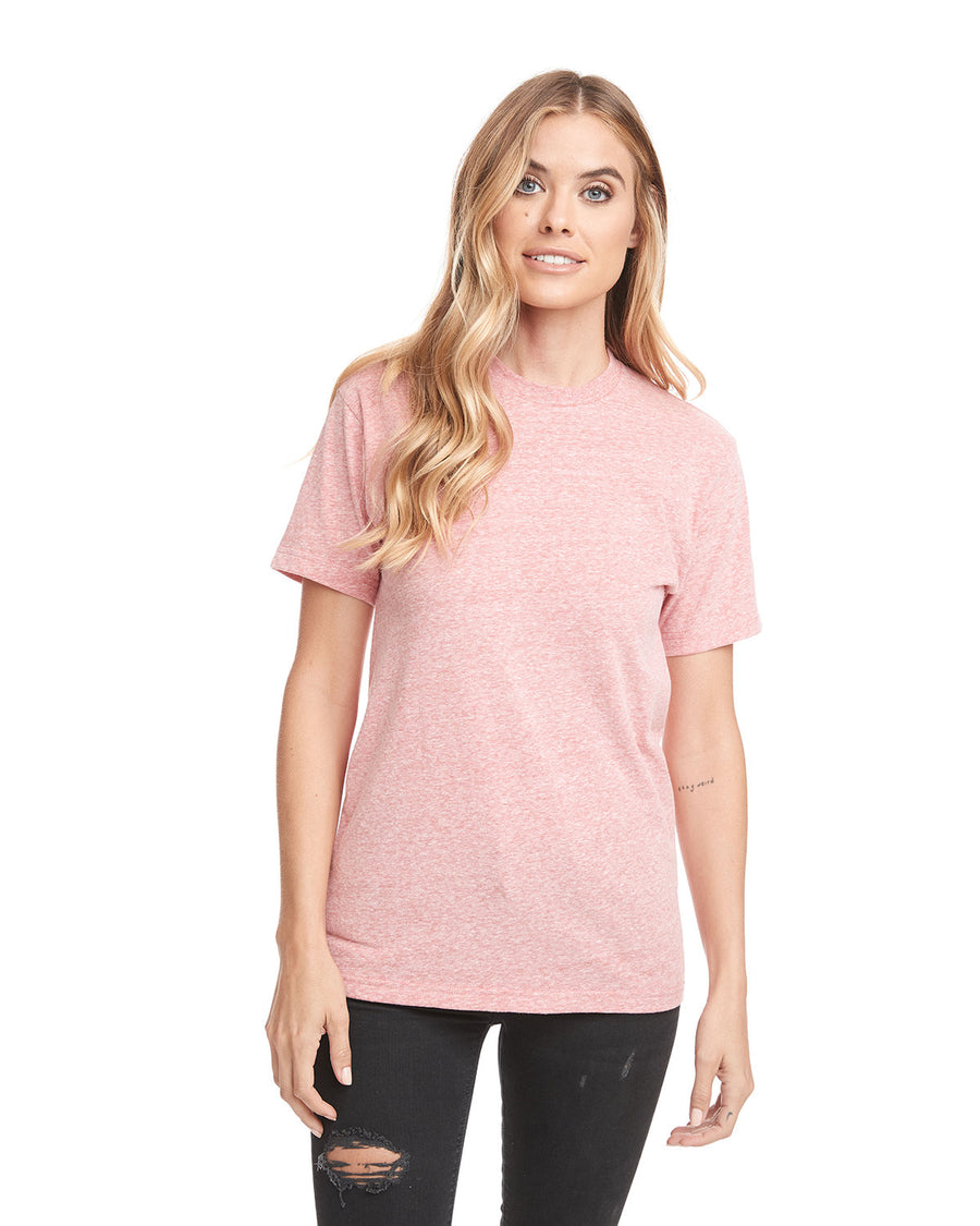 Unisex Sueded Snow Crewneck T-Shirt - Snow Heather Red