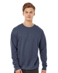 Unisex Fleece Crew - Heather Denim