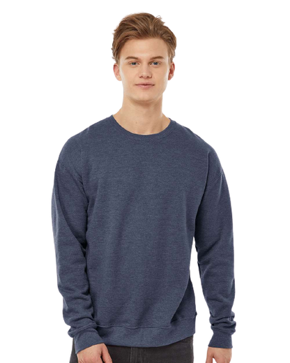 Unisex Fleece Crew - Heather Denim