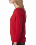 Women's French Terry 3/4-Sleeve Raglan - Red