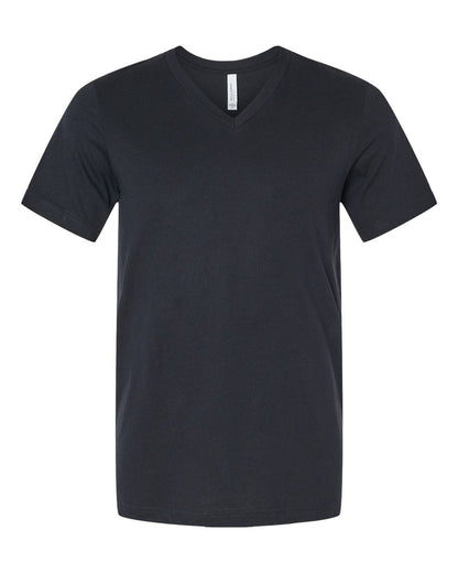 Unisex Jersey Short-Sleeve V-Neck T-Shirt - Solid Black Blend