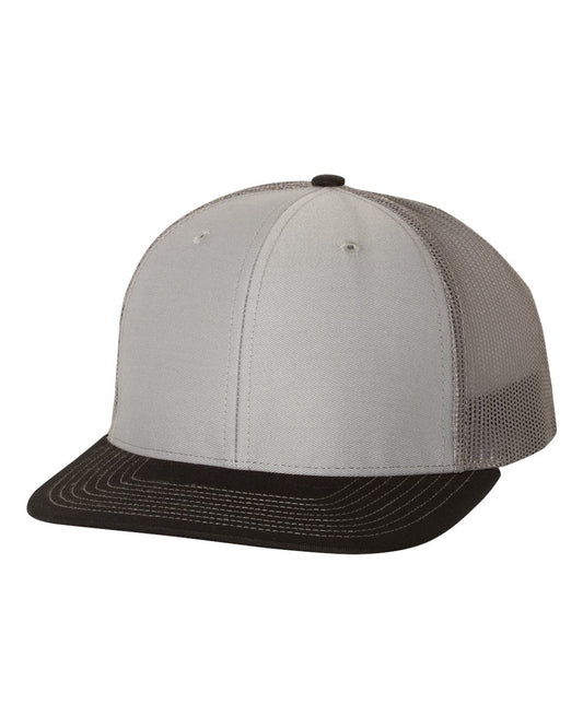 Snapback Trucker Cap - Gray / Charcoal / Black