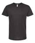 Unisex Poly-Rich V-Neck Tee - Heather Graphite