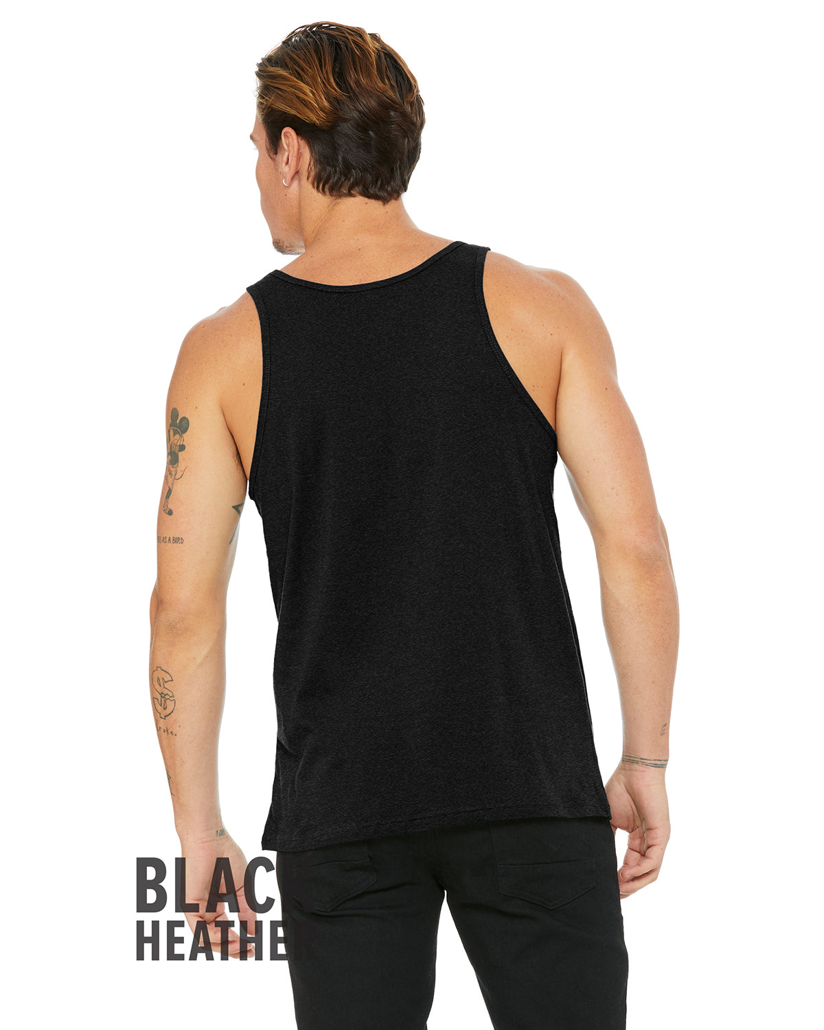 Unisex Heather CVC Tank - Heather Black