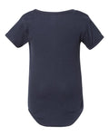 Infant Baby Rib Short-Sleeve One-Piece - Navy