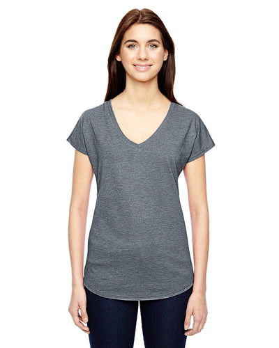 Women's Triblend V-Neck T-Shirt - Heather Graphite