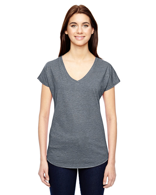 Women's Triblend V-Neck T-Shirt - Heather Graphite
