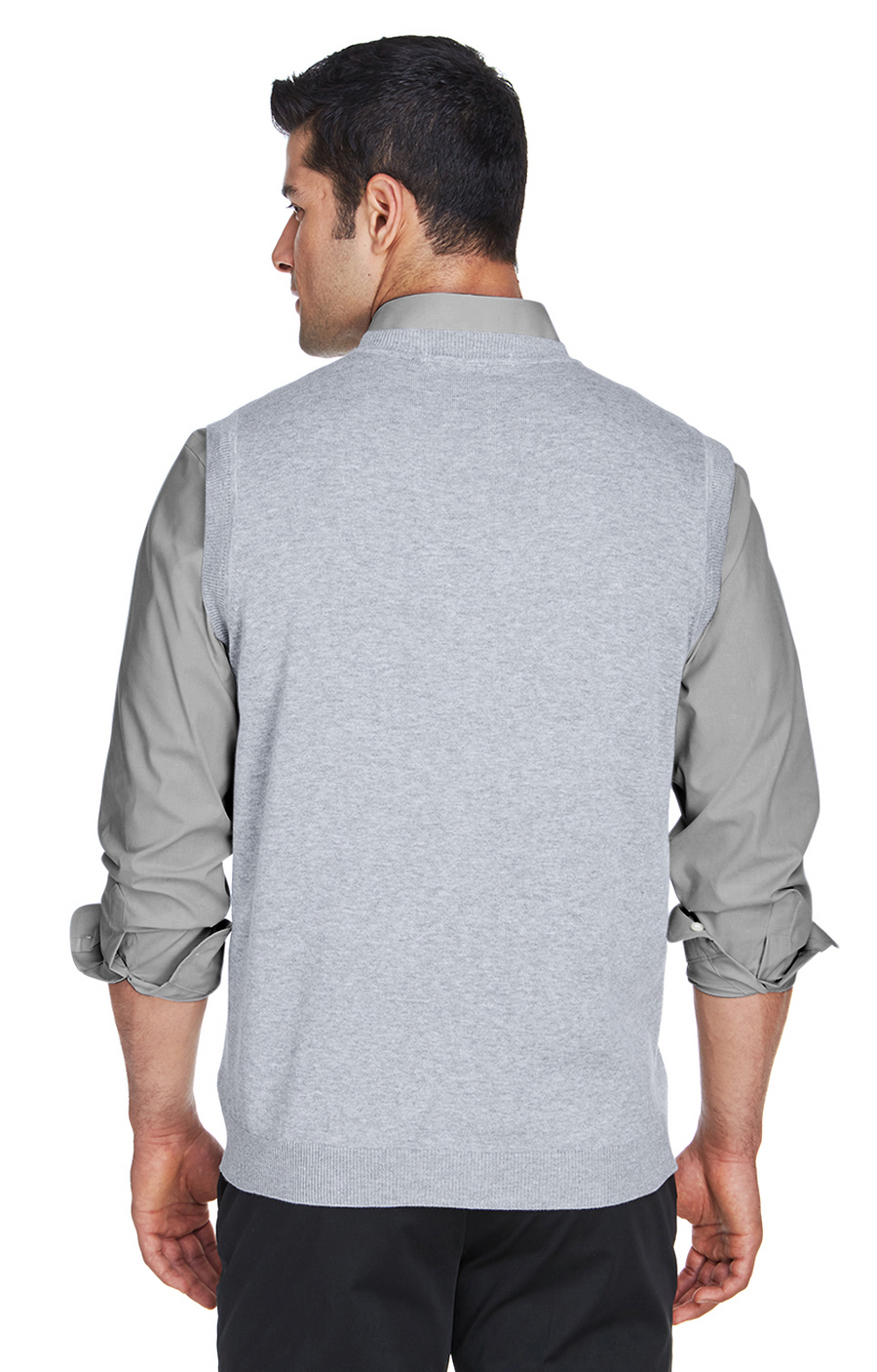 Unisex V-Neck Vest - Gray Heather