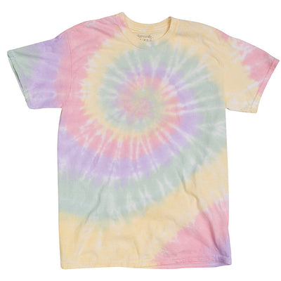 Youth Multi-Color Spiral T-Shirt - Hazy Rainbow
