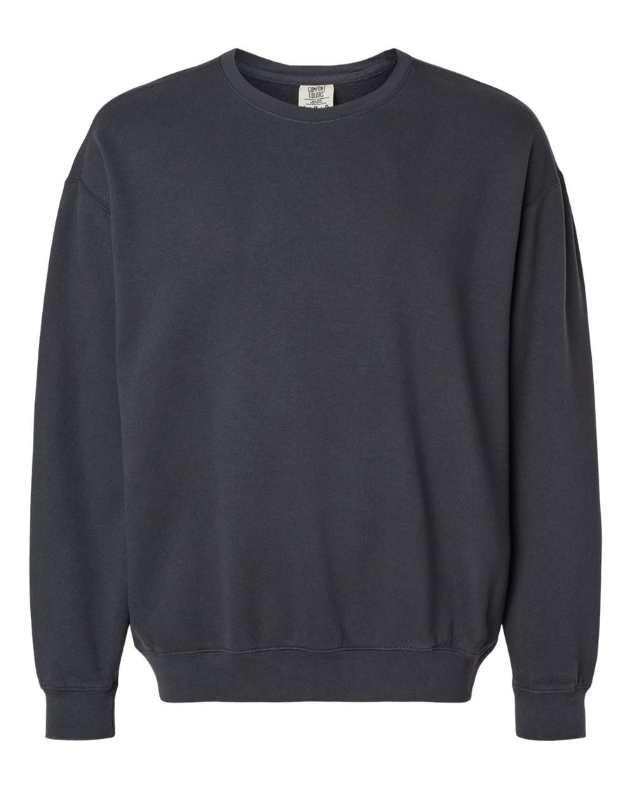 Unisex Lighweight Cotton Crewneck Sweatshirt - Black