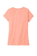 Women's Perfect Tri V-Neck Tee - Heather Dusty Peach