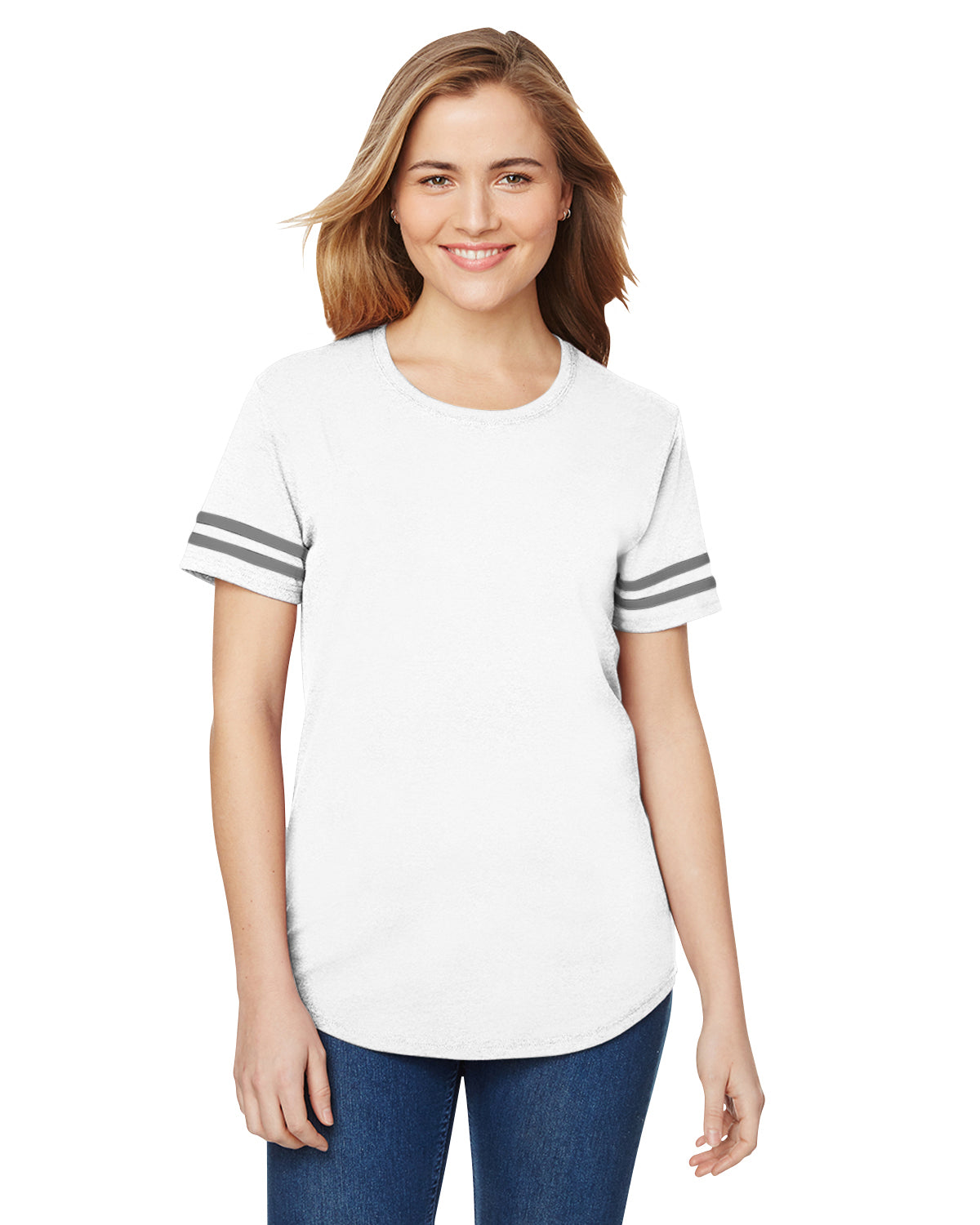 Heavy Cotton™ Women's Victory T-Shirt - White / Graphite Heather