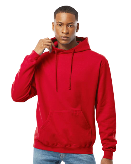 Unisex Fleece Pullover Hoodie - Red