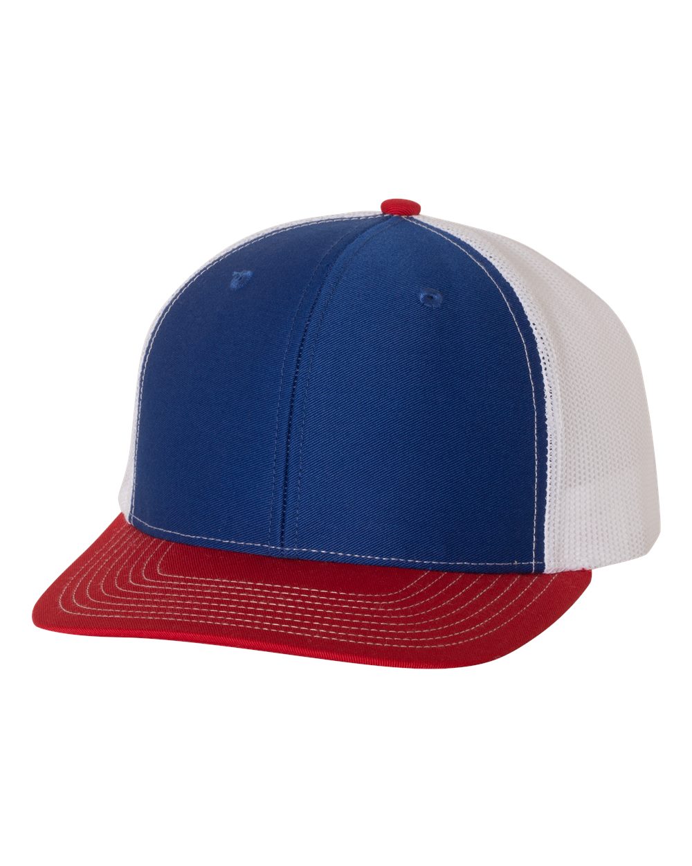 Snapback Trucker Cap - Royal / White / Red