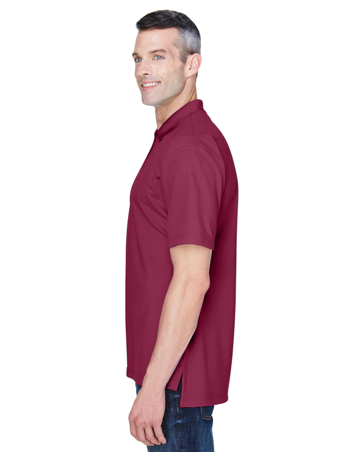 Men's Cool & Dry Stain-Release Performance Polo - Maroon