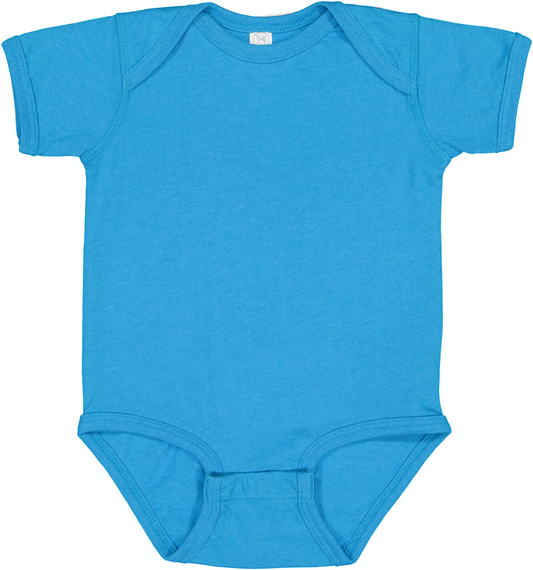 Infant Fine Jersey Bodysuit - Vintage Turquois