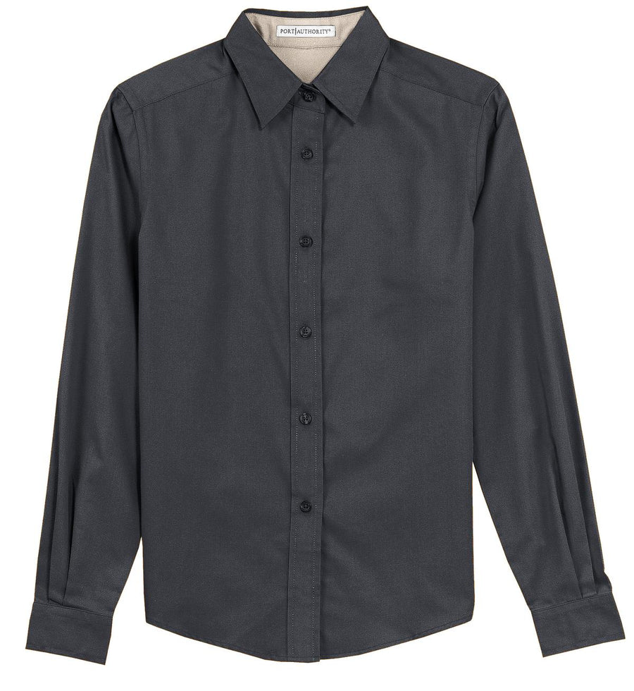 Women's Long Sleeve Easy Care Shirt - Cl Navy / Light Stone