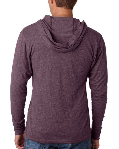 Unisex Triblend Long-Sleeve Hoodie - Vintage Purple