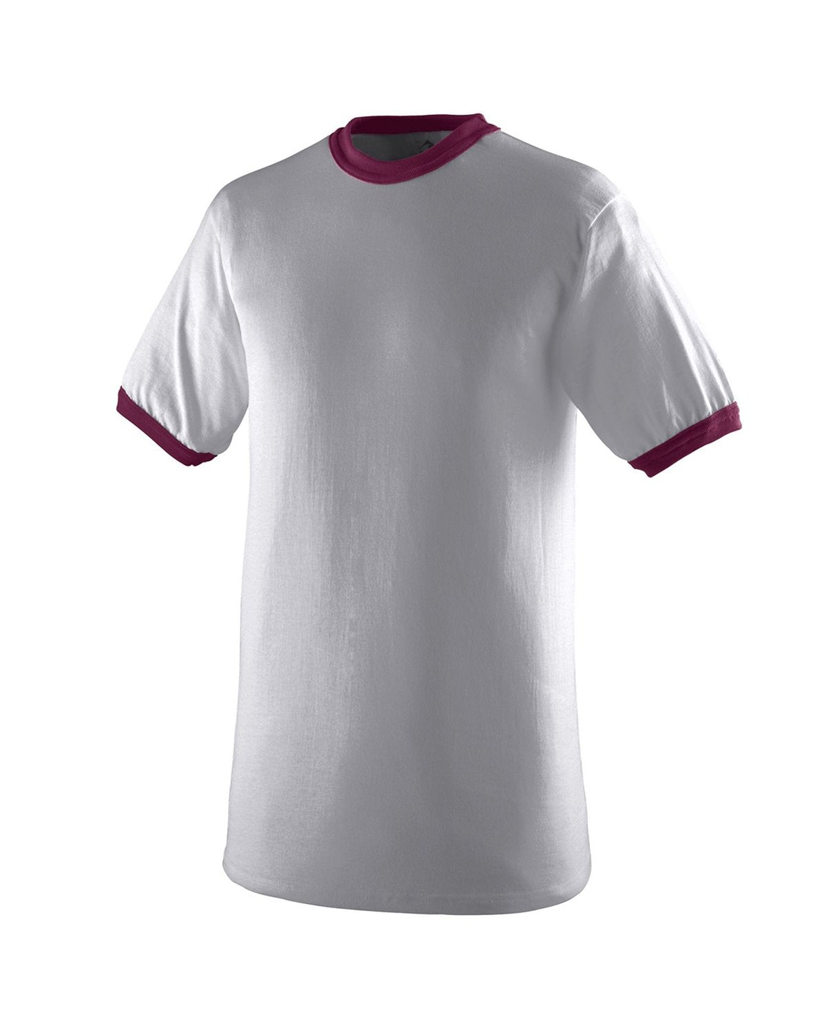 50/50 Ringer T-Shirt - Athletic Heather / Maroon