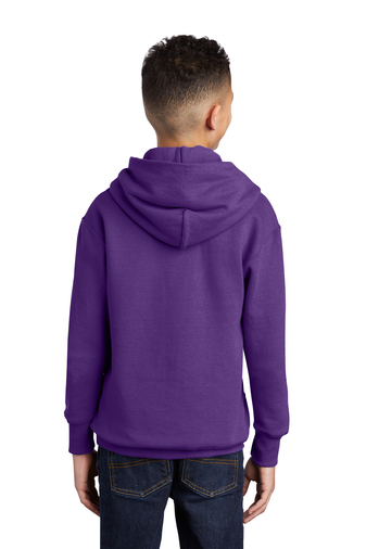 Youth Core Fleece Pullover Hoodie - Team Purple