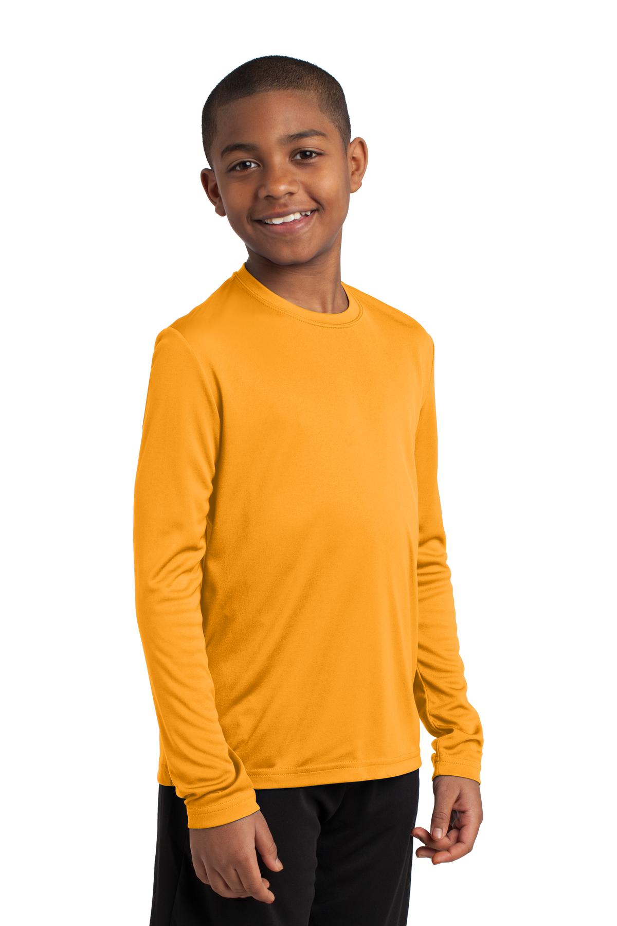 Youth Long Sleeve PosiCharge Competitor Tee - Gold