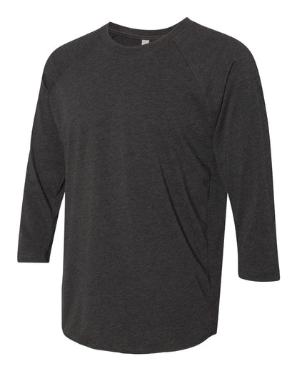Unisex Triblend 3/4-Sleeve Raglan - Vintage Black / Vintage Black