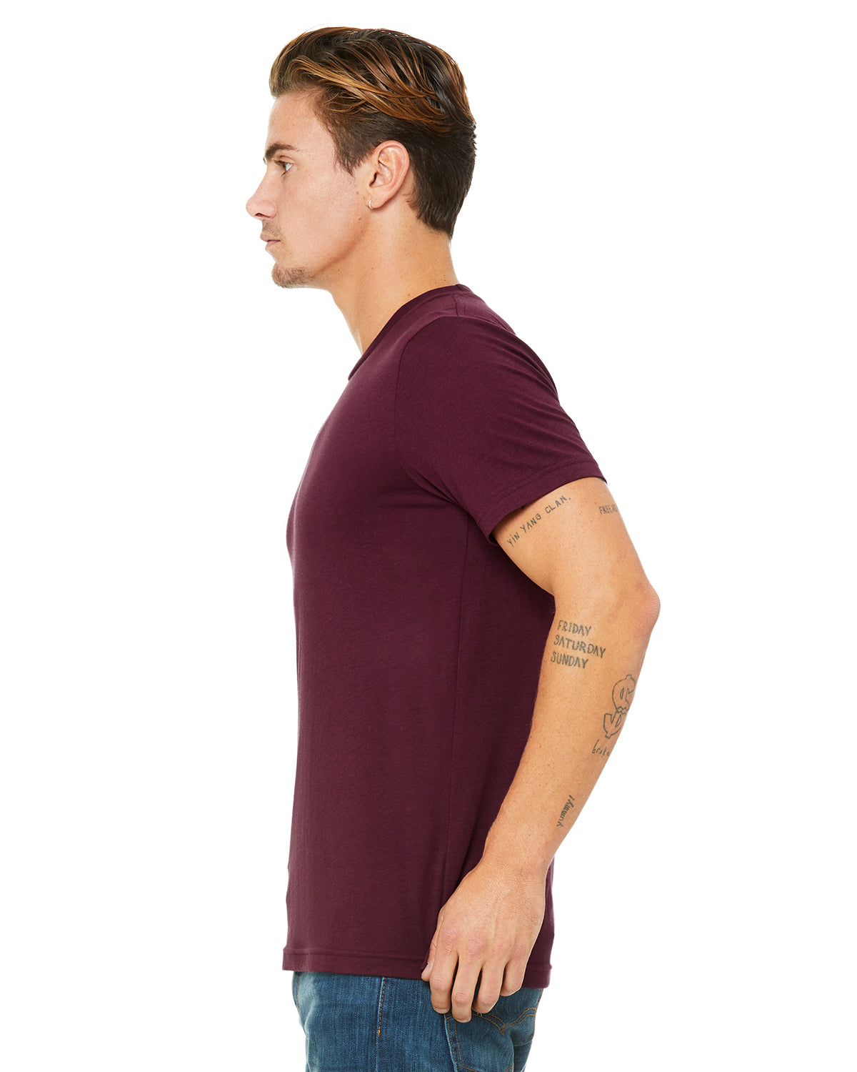Unisex Triblend T-Shirt - Solid Maroon Triblend