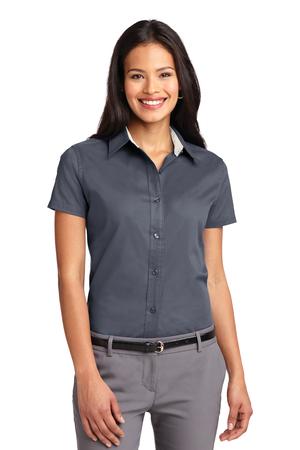 Women's Short Sleeve Easy Care Shirt - Steel Gray