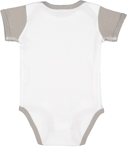 Infant Baby Rib Bodysuit - White / Titanium