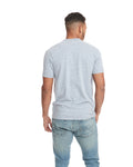 Unisex Sueded Snow Crewneck T-Shirt - Snow Heather Indigo
