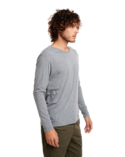 Men's Triblend Long-Sleeve Crew - Premium Heather