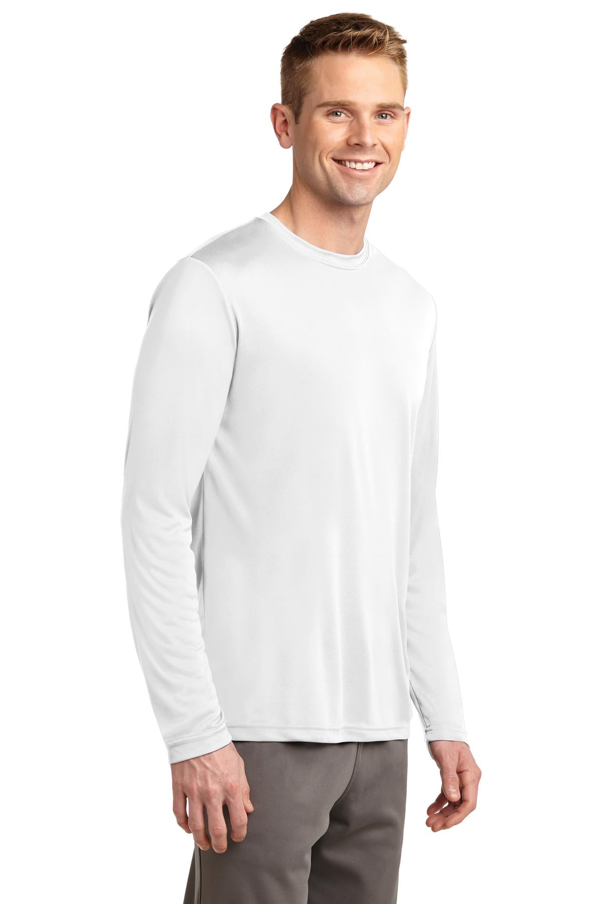 Unisex Long Sleeve PosiCharge Competitor Tee - White