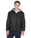 UltraClub 8915 - Unisex Fleece-Lined Hooded Jacket - Black