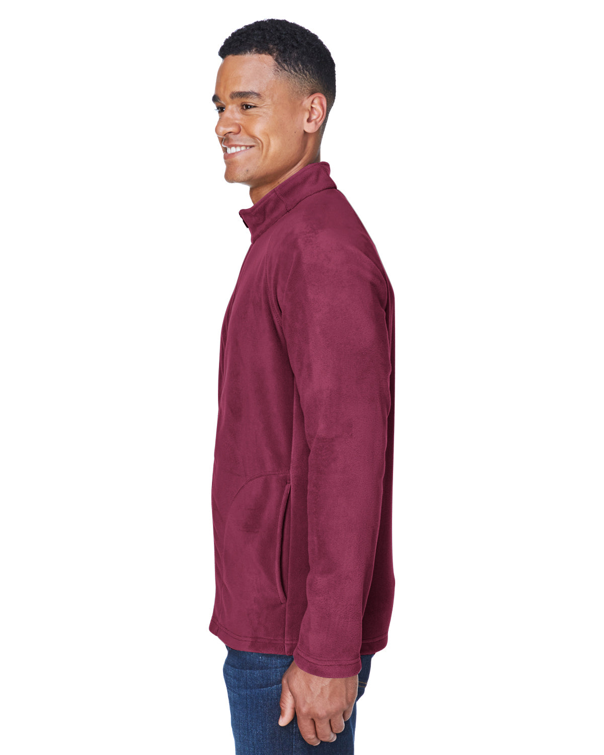 Men's Campus Microfleece Jacket - Sport Maroon