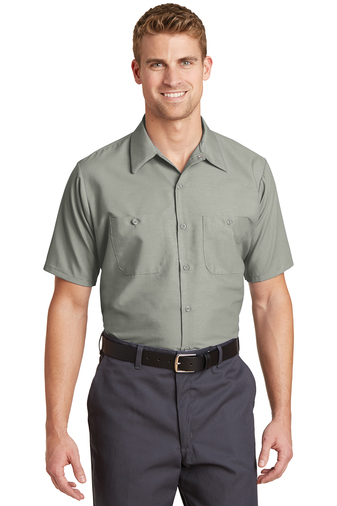 Industrial Short Sleeve Work Shirt - Light Gray