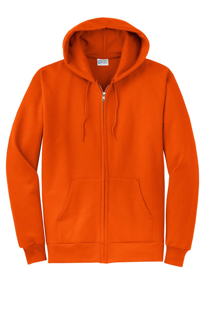 Unisex Core Fleece Full-Zip Hoodie - Orange