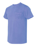 Unisex Inspired Dye Crew with Pocket - Peri Blue