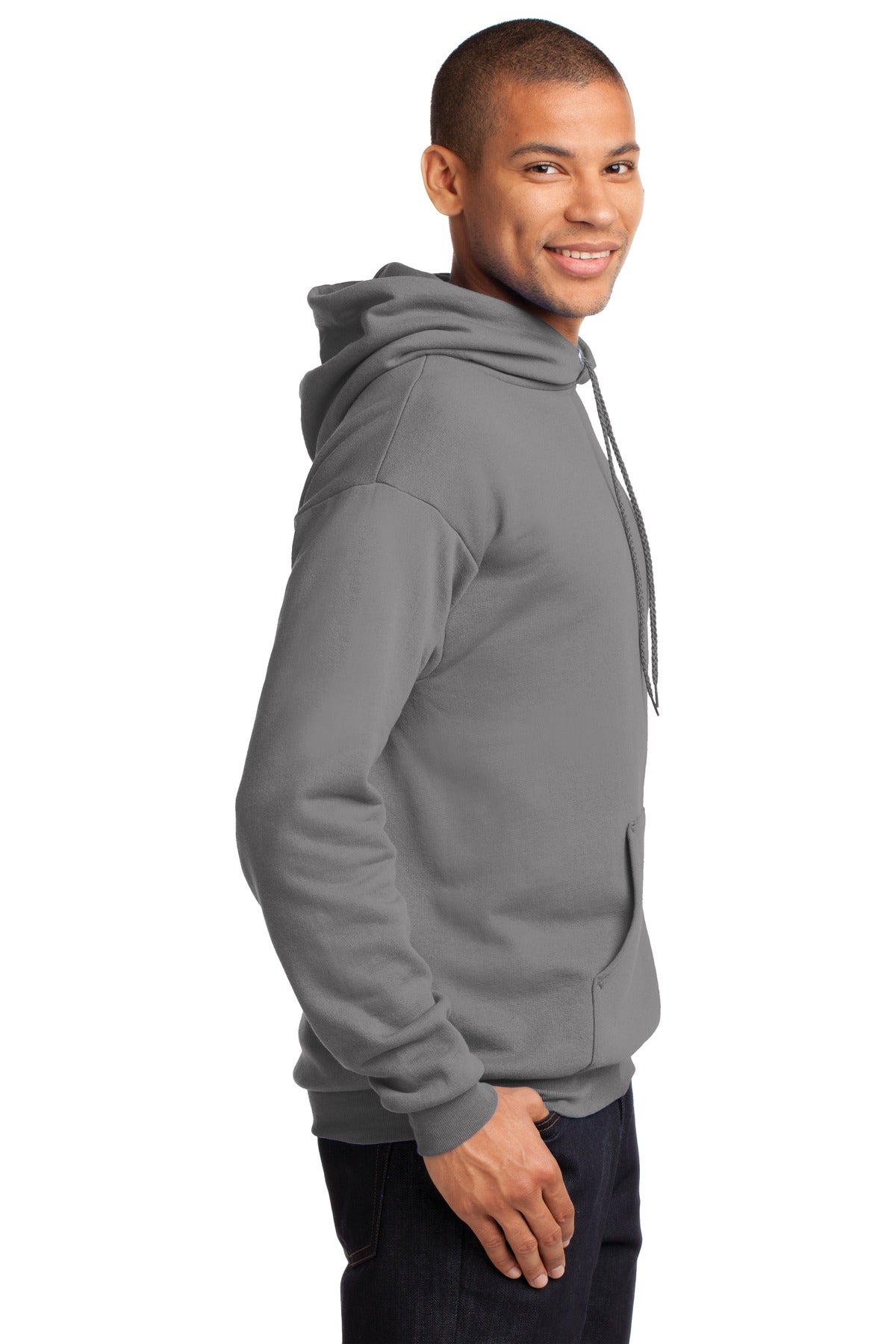Unisex Core Fleece Pullover Hoodie - Medium Gray