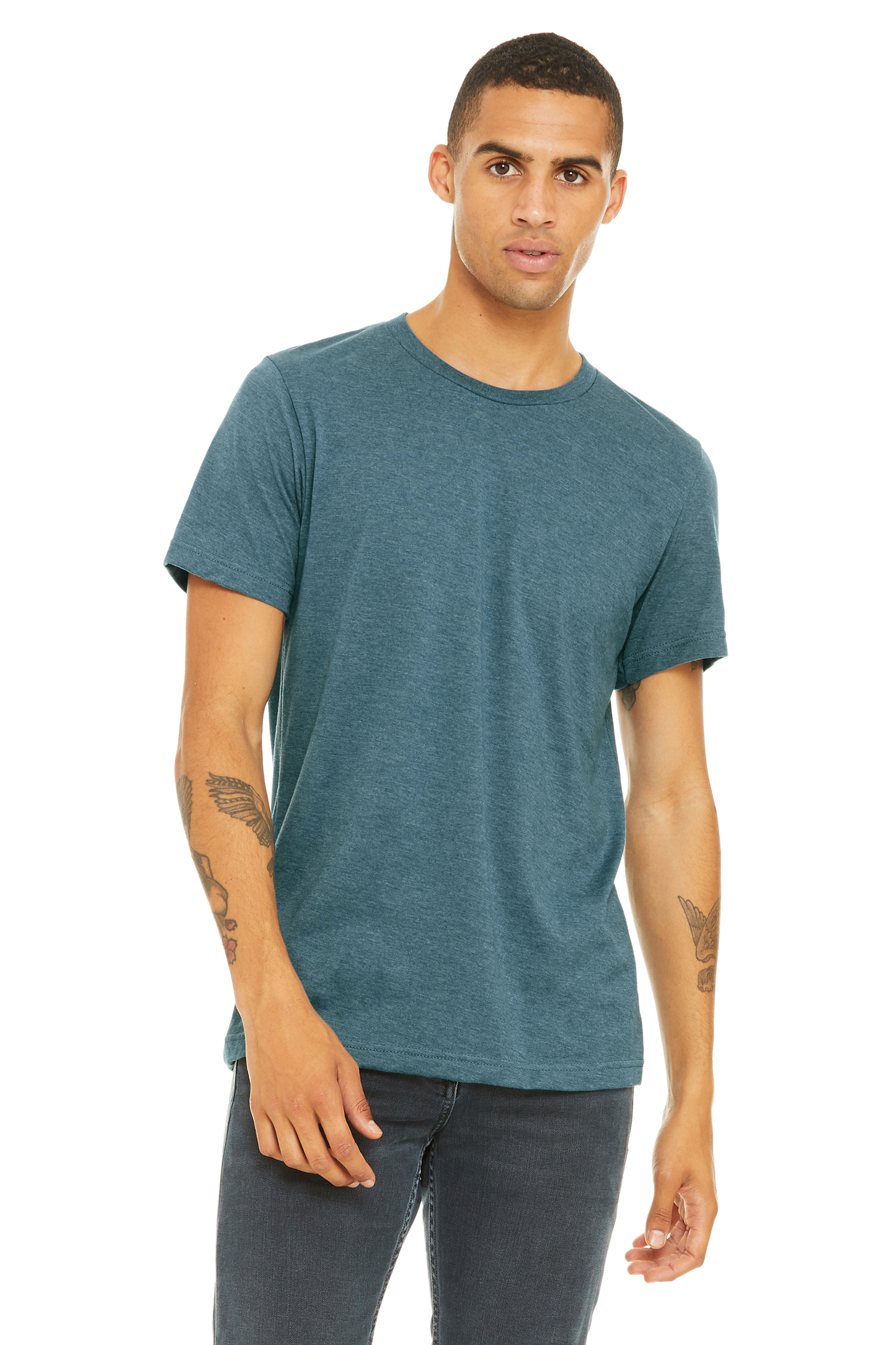 Unisex Heather CVC T-Shirt - Heather Deep Teal