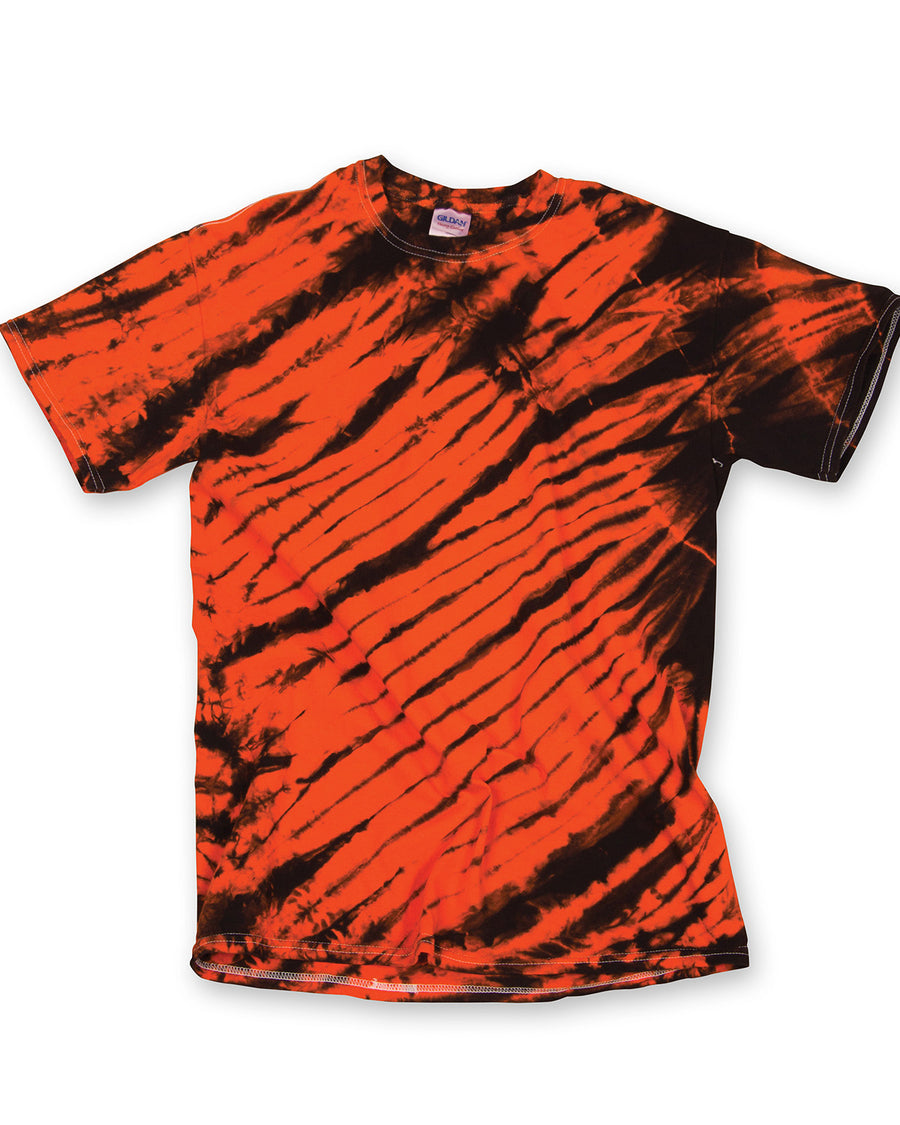 Unisex Tiger Stripe T-Shirt - Black / Orange