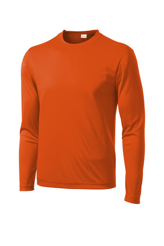 Unisex Long Sleeve PosiCharge Competitor Tee - Deep Orange