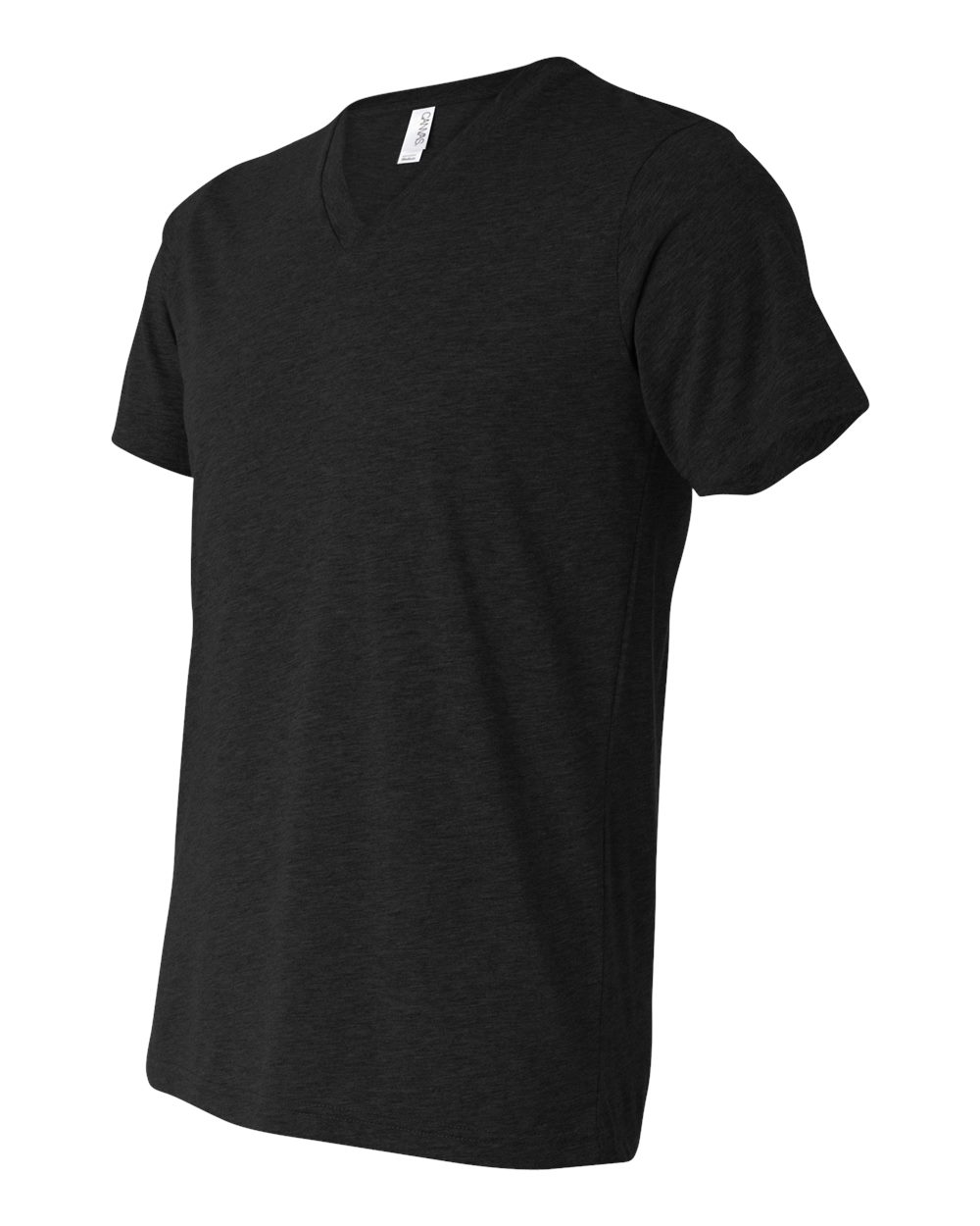 Unisex Triblend V-Neck T-Shirt - Heather Black Triblend
