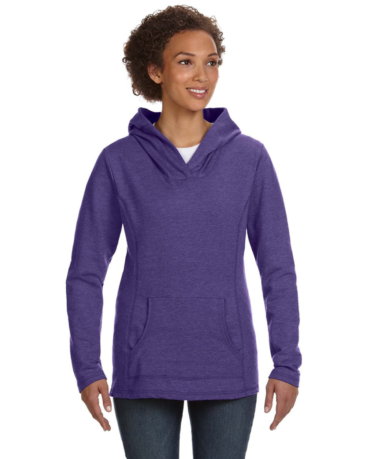 Women's Hooded French Terry - Heather Purple