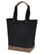Authentic Pigment AP1921 - Canvas Resort Tote - Black / Brown