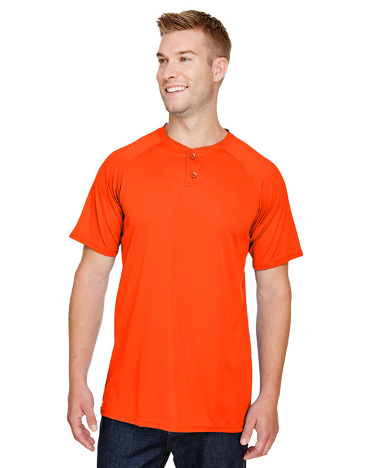 Unisex Attain 2-Button Baseball Jersey - Orange