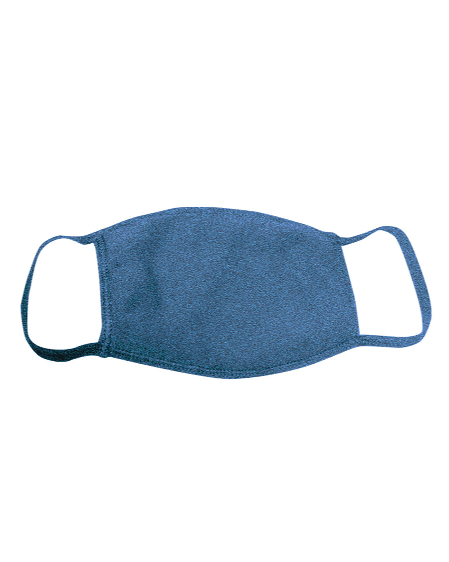 25 Pack - USA-Made 100% Cotton Face Cover - Heather Royal