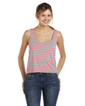 Women's Flowy Boxy Tank - Heather Athletic / Neon Pink