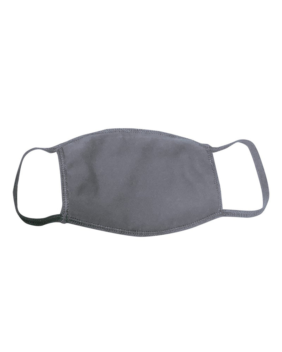 25 Pack - USA-Made 100% Cotton Face Cover - Solid Charcoal