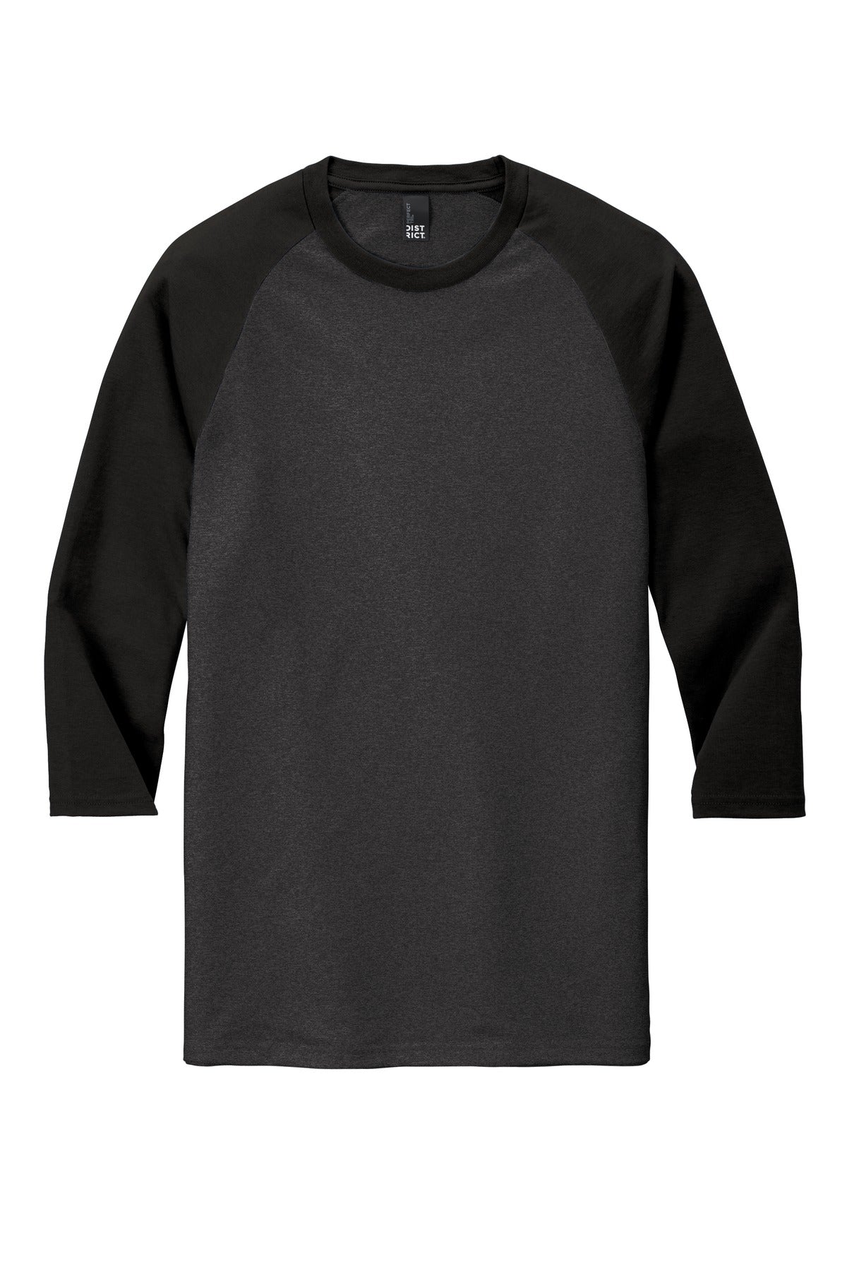 Unisex Perfect Tri 3/4-Sleeve Raglan - Black / Black Fr