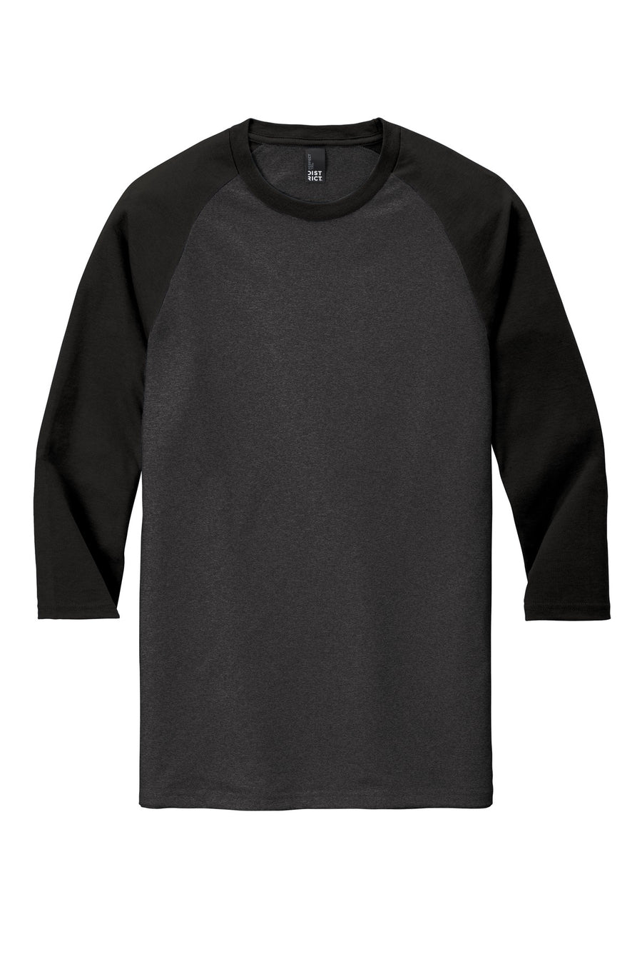 Unisex Perfect Tri 3/4-Sleeve Raglan - Black / Black Fr